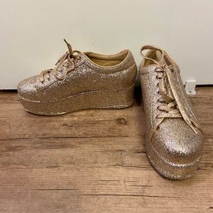 Glitter platform sneakers